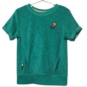 Cat & Jack Boys Toddler Size 3T Green Terry Top